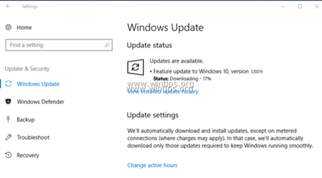 FIX: Windows 10 Update 1809 no se instala (Solucionado)