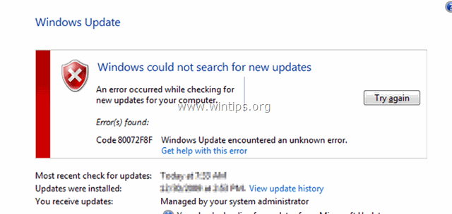 Cómo solucionar el error 80072f8f de Windows Update en un ordenador o teléfono con Windows.