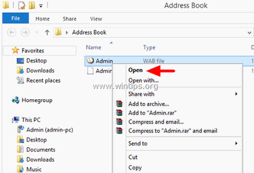 Cómo importar contactos de la libreta de direcciones de Outlook Express a Outlook (.WAB to Outlook)