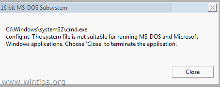 Cómo solucionar: Archivo de sistema no apto para ejecutar aplicaciones de MS-DOS y Windows.