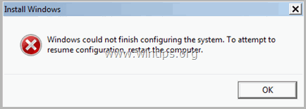Cómo solucionar el error "Windows no pudo terminar de configurar el sistema" después de ejecutar Sysprep.