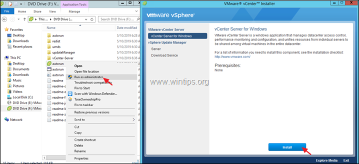 Cómo instalar vCenter Server 6.7 en Windows.